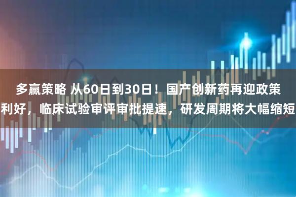 多赢策略 从60日到30日！国产创新药再迎政策利好，临床试验审评审批提速，研发周期将大幅缩短